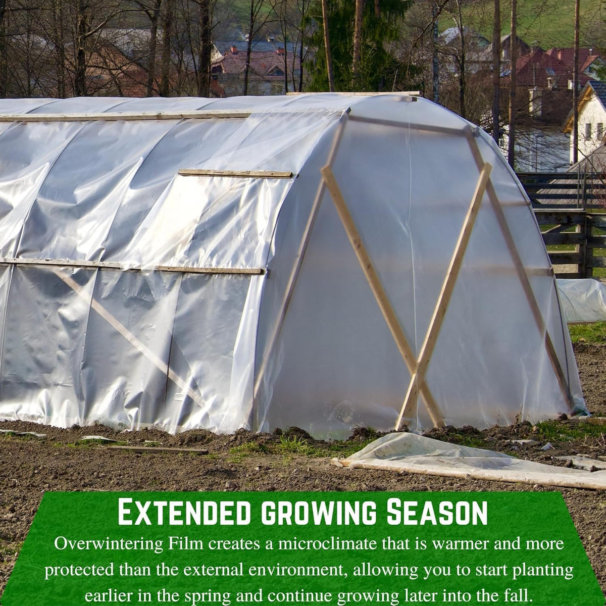 Farm Plastic Supply - 6 Mil White Plastic Sheeting - Overwintering Film, 6 Mil White Plastic Film, Greenhouse Plastic, Durable Plastic Sheeting (40' x 100')