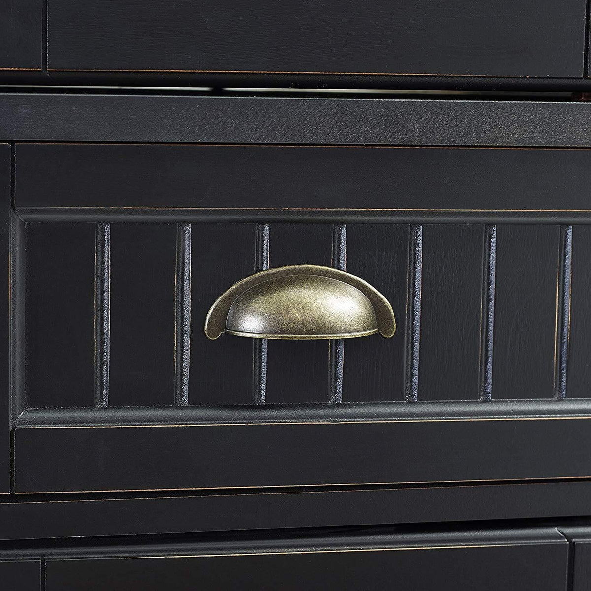 Maykoosh Kitchen Pantry Cabinet - Large Storage, Adjustable Shelves, Distressed Black Finish