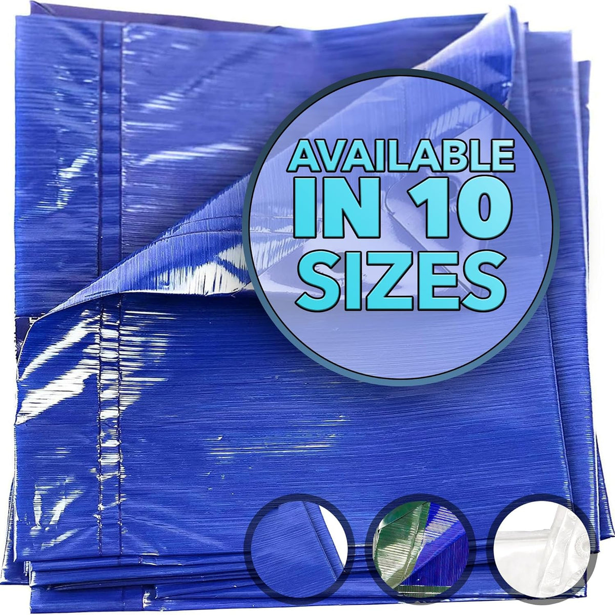 QUEEN OF TARPS | 12x16 Light Duty Tarp Waterproof, 70 GSM is 7 MIL, UV/Tear Resistant Tarp, Camping, Outdoor Furniture, Car, Tents, Painting, Firewood Protection | 12x16, Light Duty