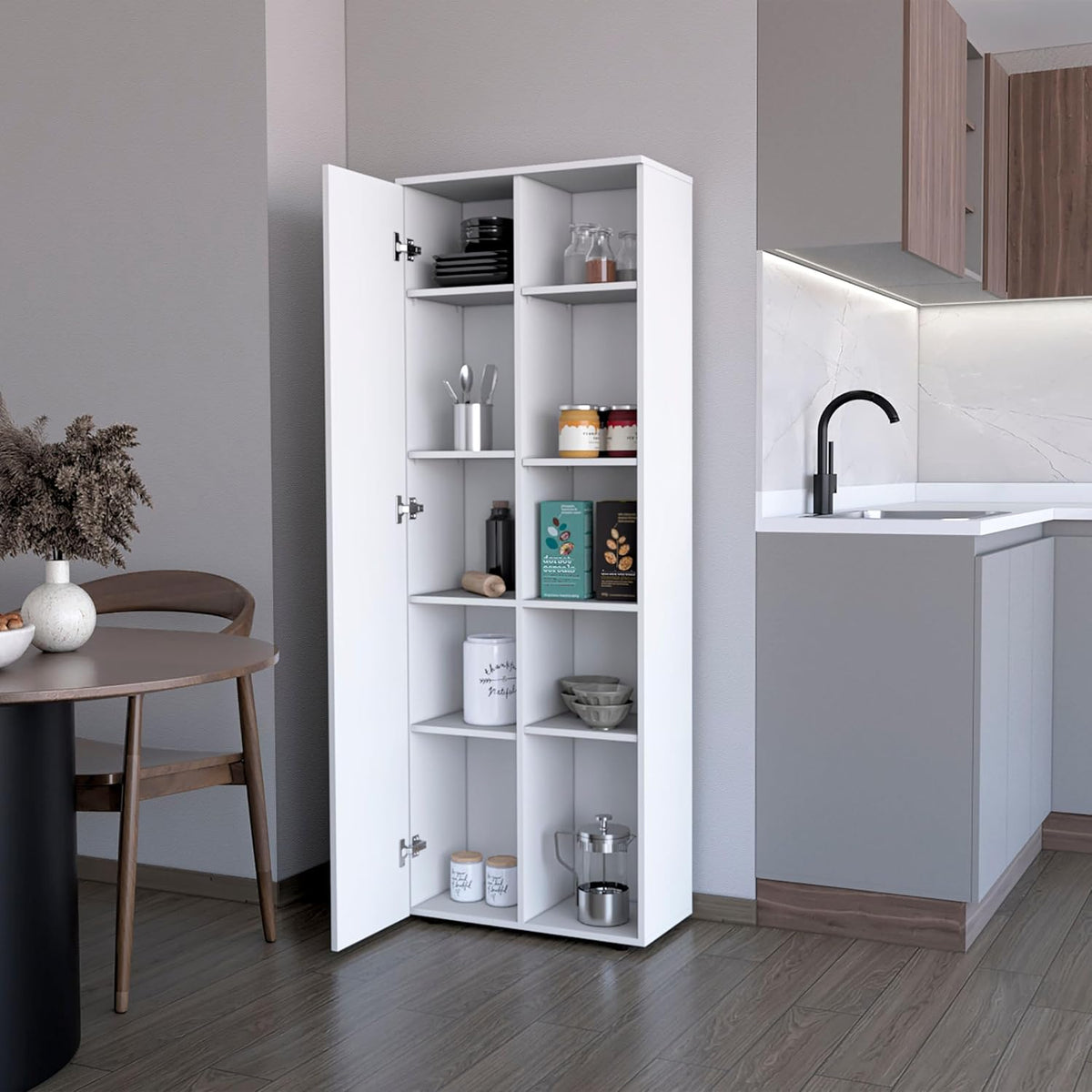 White 1 Door Kitchen Pantry