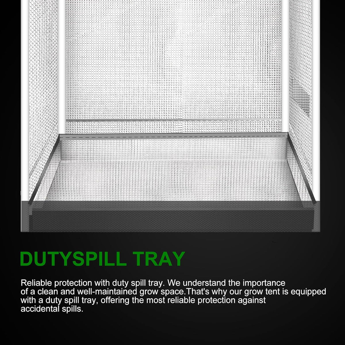 MELONFARM Small Grow Tent for Aerogarden，18”x18”x48” ，Hydroponics Growing System ，Highly Reflective 600D Diamond Mylar Canvas with Ventilation window and Floor Tray for Hydroponic Indoor Plant Growing