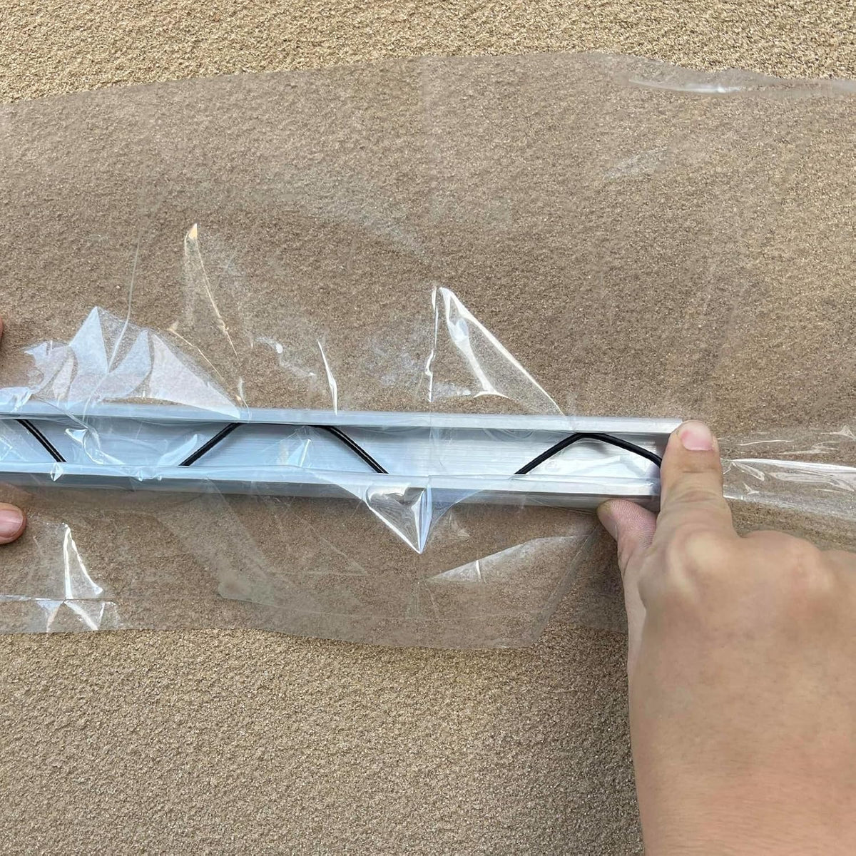 10 Set 6.6 Ft Greenhouse Lock Channel and Spring Wire，Aluminum Alloy Lock Channel and PVC Coated Spring Wires for Fixing Greenhouse Plastic Cover