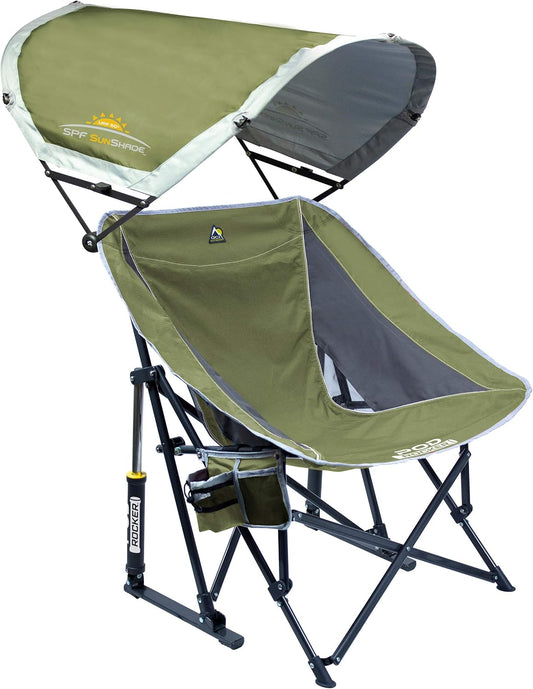 GCI Outdoor Pod Rocker Outdoor Rocking Chair with SunShade Canopy
