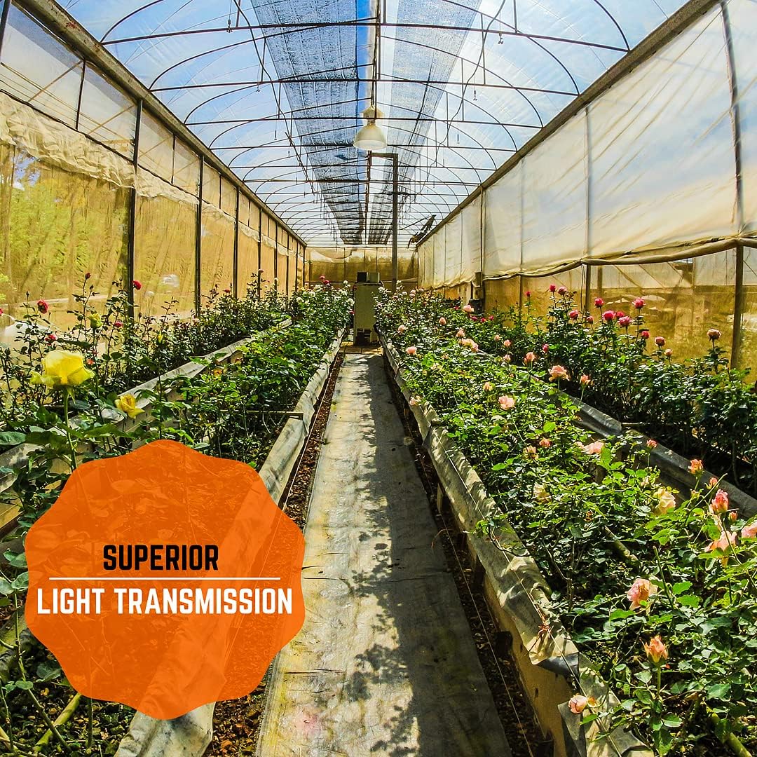 Farm Plastic Supply - Clear Greenhouse Plastic Sheeting - Ultra Durable - 8 mil - (50' x 70') - 4 Year UV Resistant Polyethylene Greenhouse Film for Gardening, Farming, Agriculture