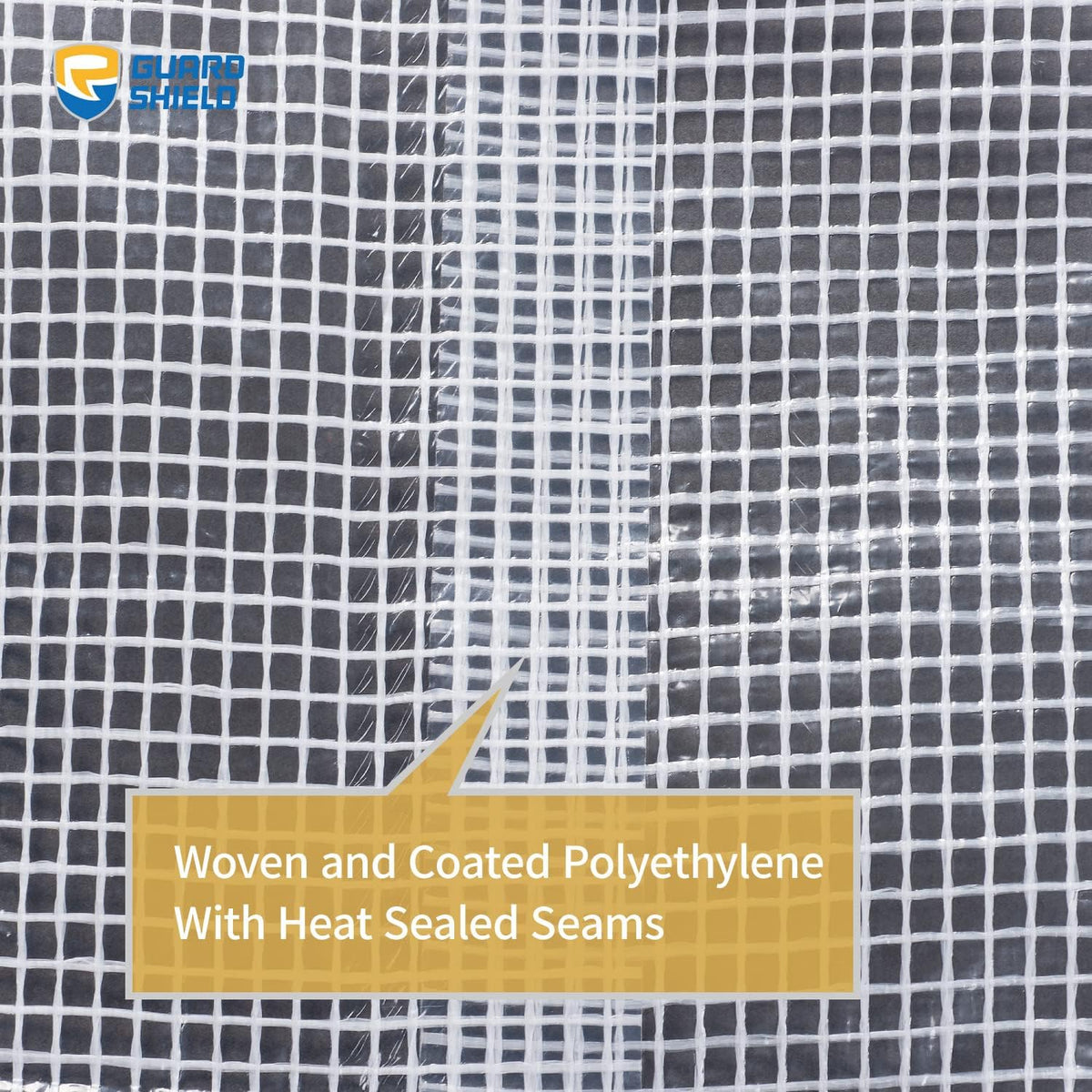 GUARD SHIELD Clear White Tarp Heavy Duty 12x20 Feet Waterproof for Greenhouse Outdoor Garden Poly Cover UV Resistant 3x3 Weave 10mil (2-Pack)