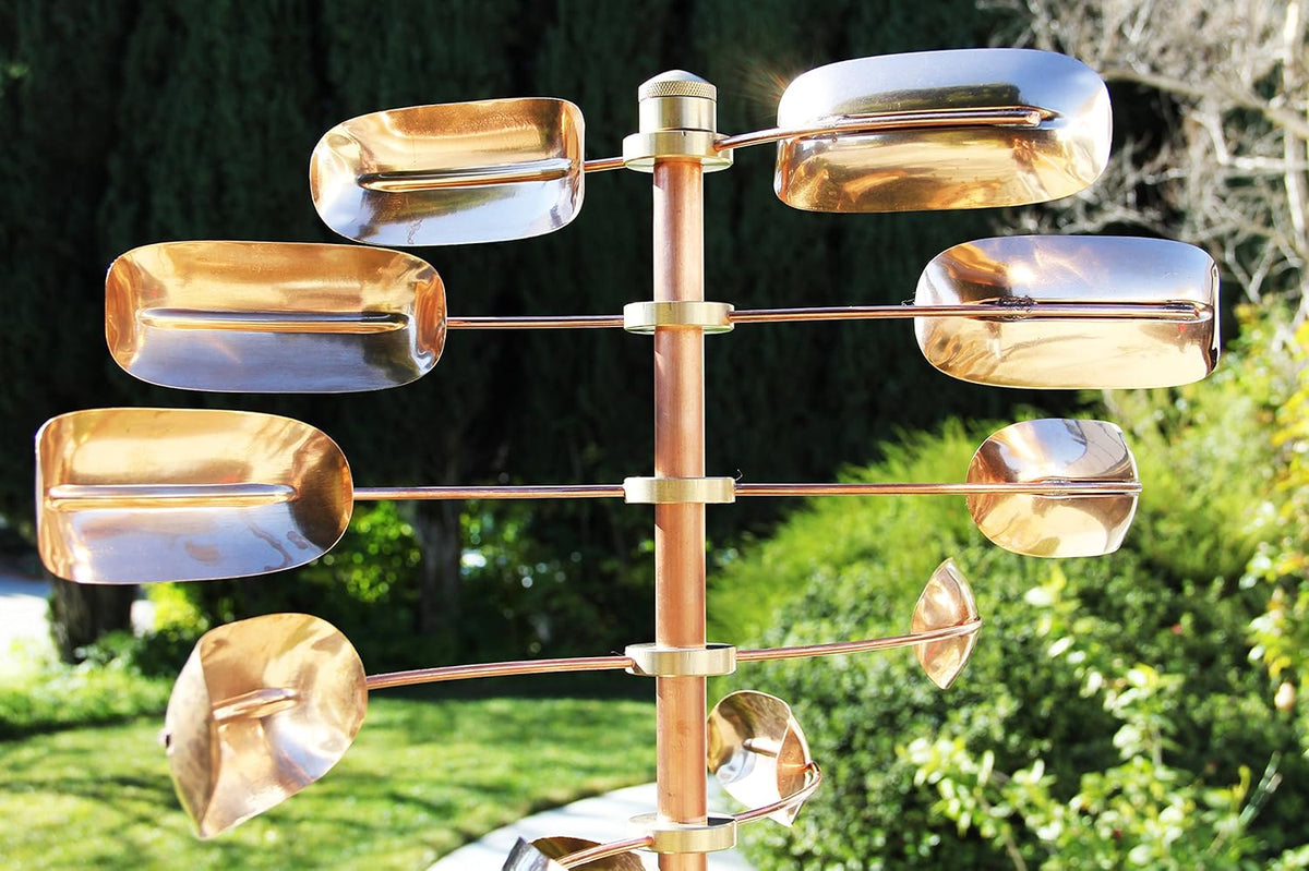 Stanwood Wind Sculpture Kinetic Copper Wind Spinner - Lucky 8 Twirler