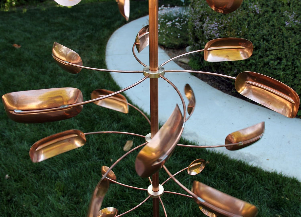 Stanwood Wind Sculpture Kinetic Copper Wind Sculpture - Quaking Aspen