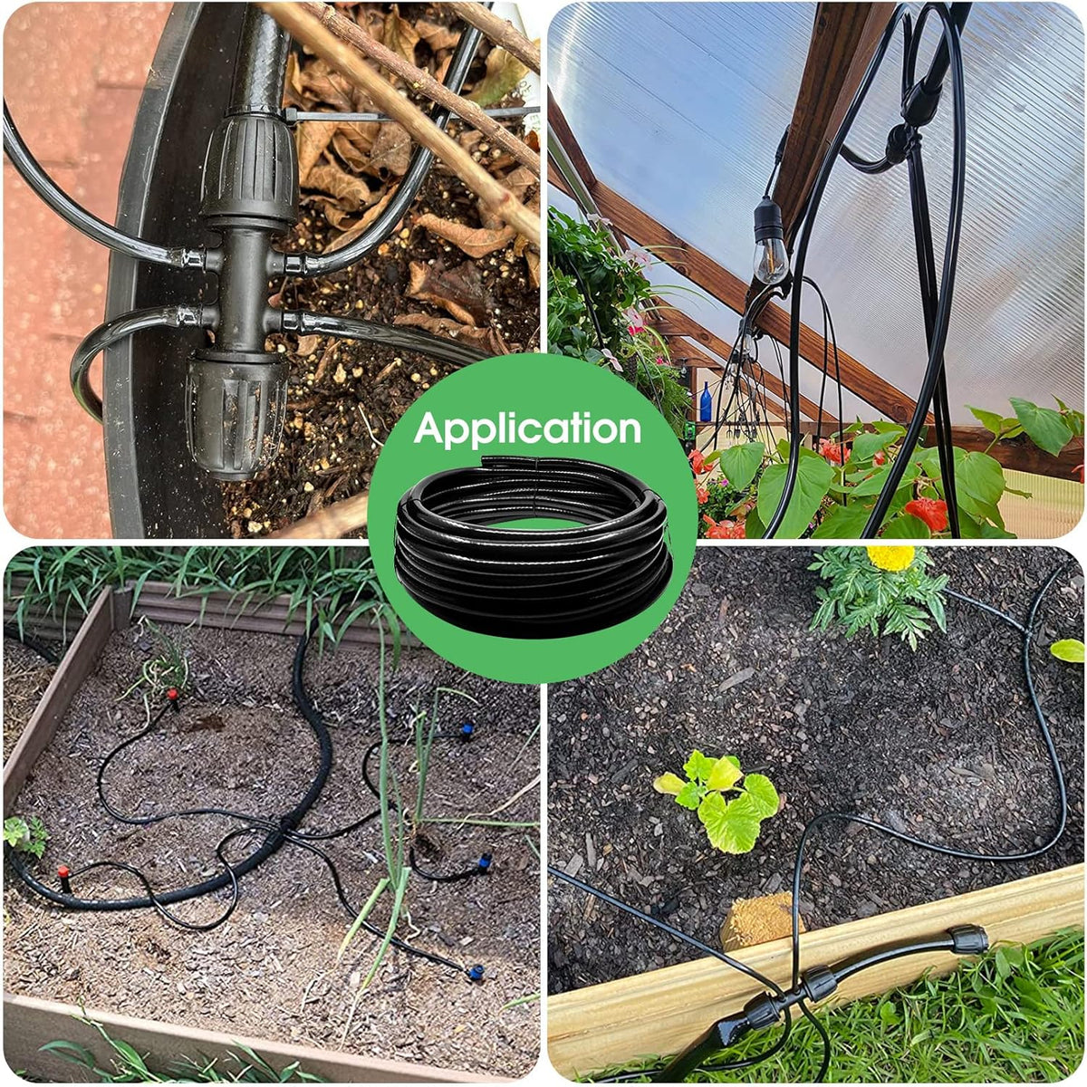 20 FT 1/2 inch Drip Irrigation Tubing Main Line Hose for Garden Irrigation System