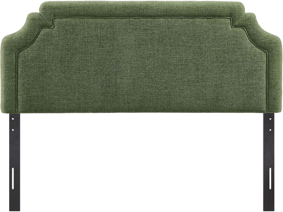 Modway Magnolia King Size Upholstered Fabric Headboard in Foliage - Padded Cushioned Headboard with Woven Heathered Upholstery and Adjustable Mounting Positions